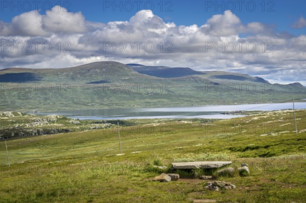 Fascinating natural landscape in Jotunheimen in the summertime in Norway. Great natural landscape in Jotunheimen in the summertime in Norway