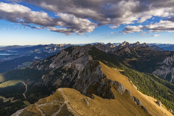 Beautiful mountain tour to the Aggenstein at sunset in the Tannheimer Tal