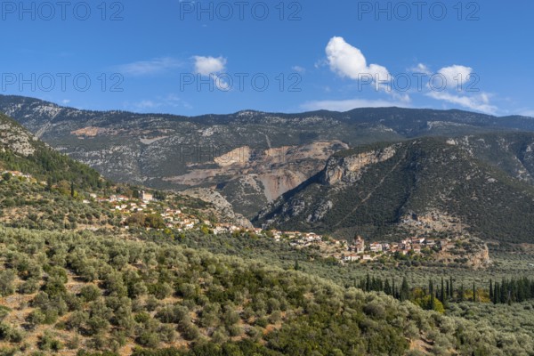 A view of the small mountain village of Eleonas in the mountains of Central Greece