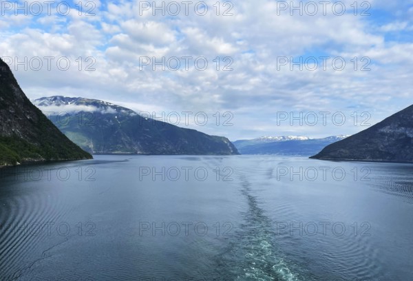 The Nordfjord on the Way to Nordfjordeid in Norway, Scandinavia