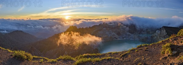 Sunrise view of Kelimutu volcano in Flores island, Indonesia