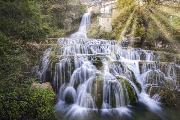 Orbaneja waterfall, Orbaneja del Castillo, Burgos, Spain