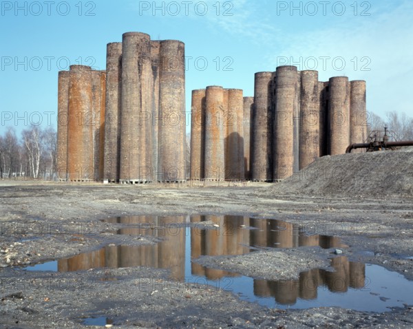 Bio-towers for dephenolisation, 1950s, height 22m
