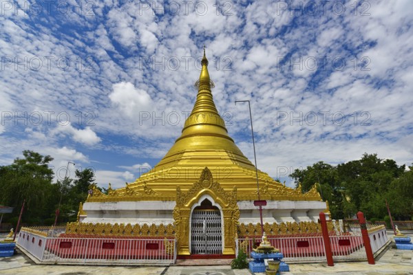 Myanmar Golden Temple in Lumbini, Nepal