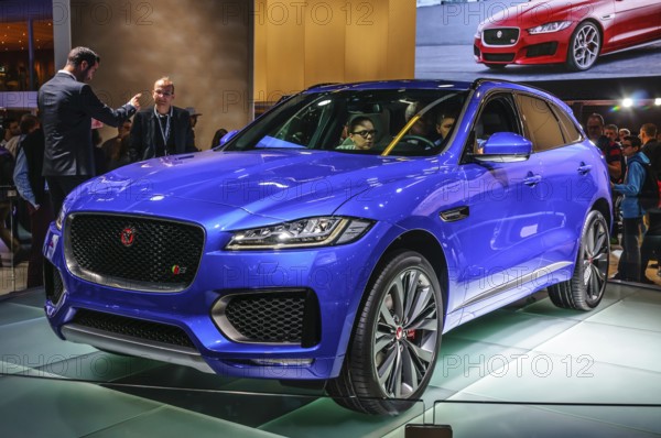 FRANKFURT - SEPT 2015: Jaguar F-Pace CX-17 Sport RS presented at IAA International Motor Show on September 20, 2015 in Frankfurt, Germany