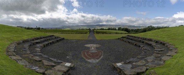 A panorama view of the Sun Amphitheatre in the Crawick Multiverse in Dumfries and Galloway