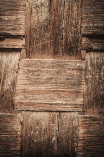Woven scratched matting backgrounds concept vertical view