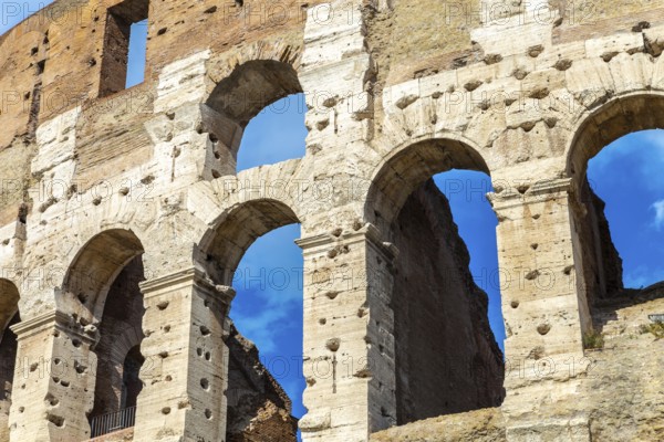 View of the Colosseum or Coliseum, also known as the Flavian Amphitheatre