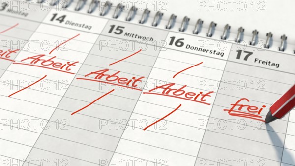 Symbolic image on the topic of the 4-day week in Germany