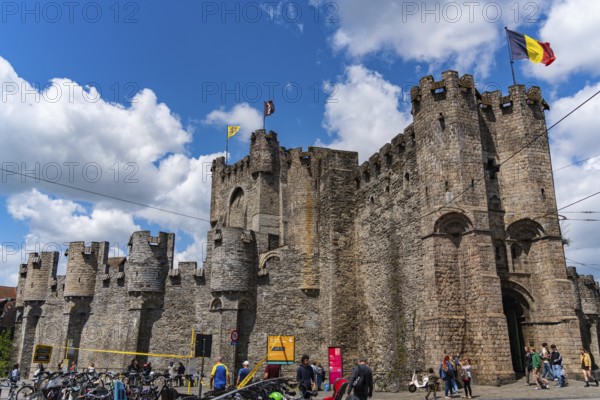 Gravensteen, a medieval castle at Ghent, Belgium