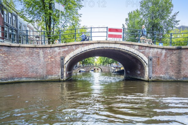 An image of a view to Amsterdam by boat