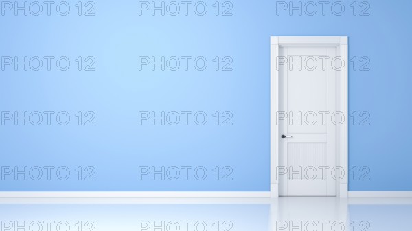 A wall and a door in an empty flat with space for your content
