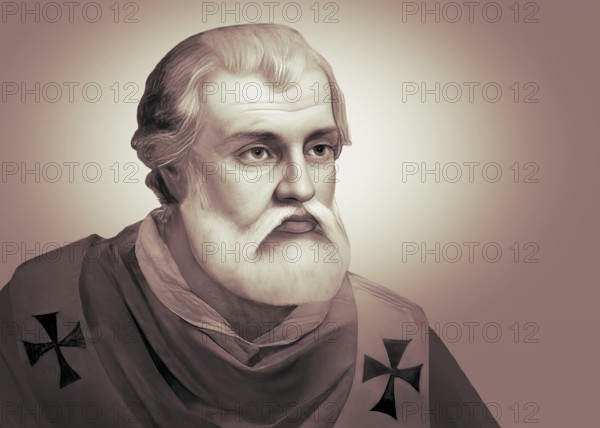 Pope Agapitus II, Agapetus II, Agapet II., ruler of the Papal States from 946 to his death in 955, digitally edited after a painting