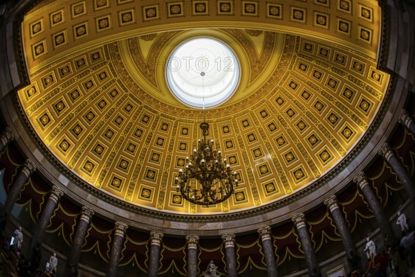 United States Capitol ceiling painting of the (United States Capitol). Shooting Location: Washington, DC