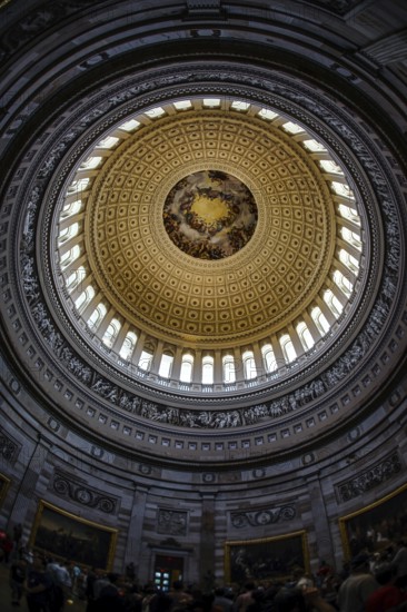 United States Capitol ceiling painting of the (United States Capitol). Shooting Location: Washington, DC