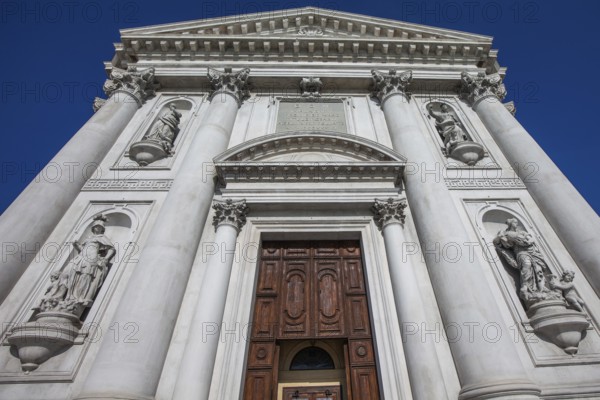 Entrance portal of the church of Santa Maria del Rosario or I Gesuati, Dorsoduro, Venice, UNESCO World Heritage Site, Veneto, Italy