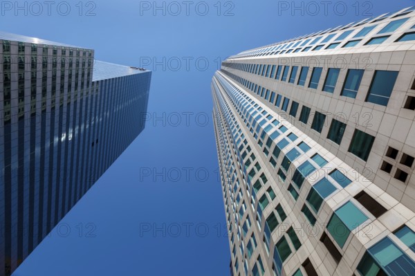 LOS ANGELES, CALIFORNIA, USA - JULY 28 : Skyscrapers in the Financial district of Los Angeles California on July 28, 2011