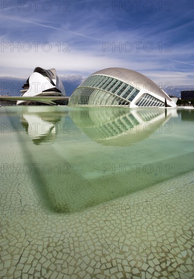 The Ciudad de las Artes y de las Ciencias is a science centre in Valencia. It was built between 1991 and 2006 and is located in the dry riverbed of the Río Turia. It was designed by the architect Santiago Calatrava and opened in July 1996