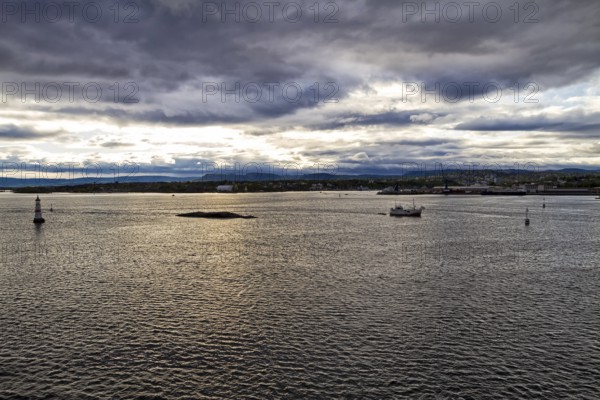 Oslo, Norway, harbour with city view