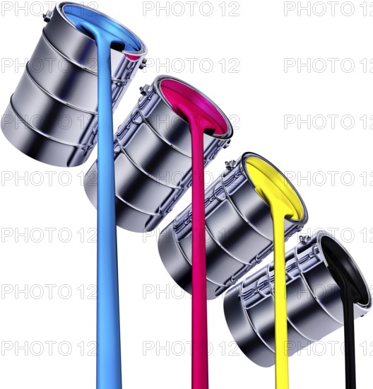 high resolution rendering of a cmyk concept