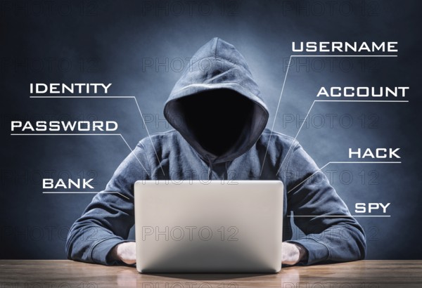 picture of an hacker on a laptop