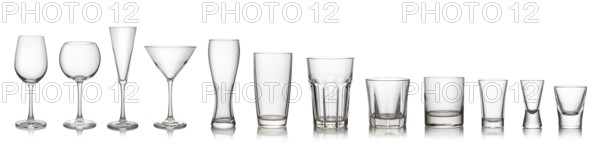Glass of drinking isolated on a white background