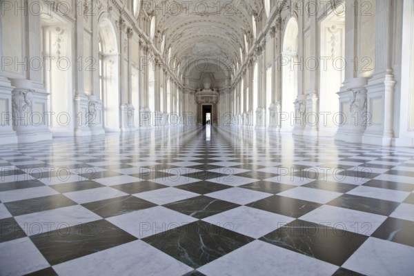 View of Galleria di Diana in Venaria Royal Palace, close to Torino, Piemonte region