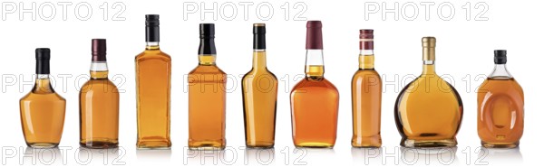whiskey bottle isolated on white background