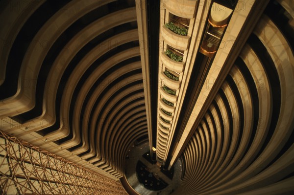 Lobby and lift at the Hyatt Hotel, Santiago de Chile, Chile