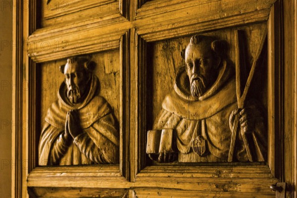Relief on the door of the cloister, church of the convent of the Merced, Ultrabarroco guatemalteco, century XVI, Antigua Guatemala, department of Sacatepéquez, Guatemala