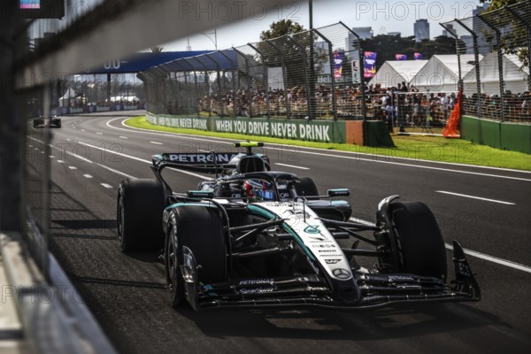 MELBOURNE, AUSTRALIA - MARCH 14: Andrea Kimi Antonelli of Italy drives the Mercedes AMG Petronas F1 Team W16 during second practice in the 2025 Australian Grand Prix at Albert Park in Melbourne, Australia