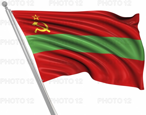 Flag of Transnistria, This is a computer generated and 3d rendered image