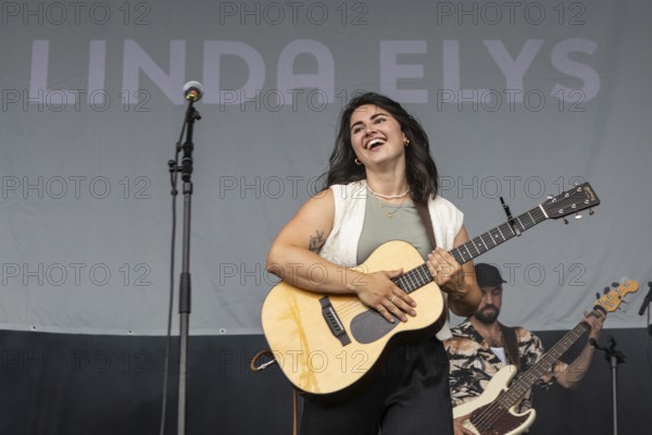 Swiss singer and songwriter Linda Elys live at the Lucerne Live festival in Lucerne, Switzerland