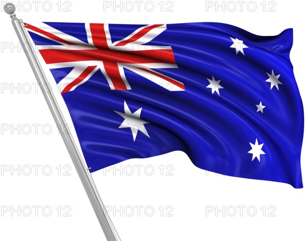 Flag of Australia, This is a computer generated and 3d rendered picture