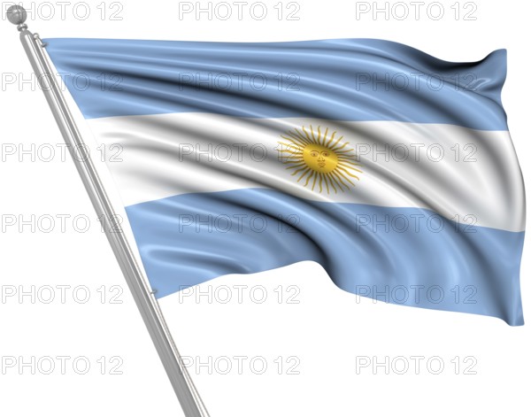 Flag of Argentina, This is a computer generated and 3d rendered picture