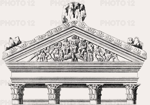 The Temple of Jupiter Optimus Maximus, or Temple of Jupiter Capitolinus, Ancient Rome, Reconstruction