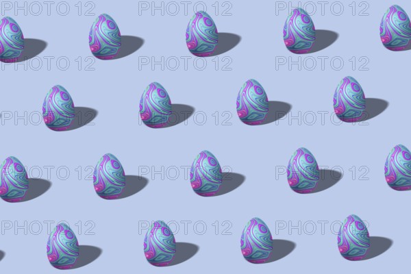 Colorful Easter egg pattern made, Happy Easter, Minimal Easter concept