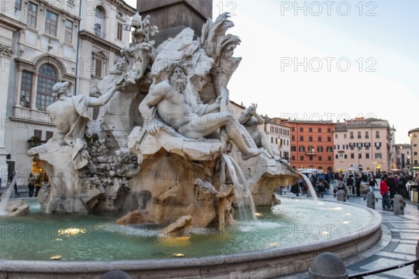 Rome, Italy - June 11, 2012: The eternal city of Rome, Roman streets and buildings, modern and ancient architecture of Rome