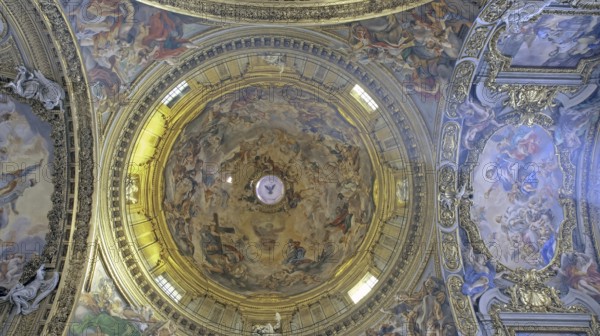 Dome of the Basilica Il Gesu, Rome, Italy Rome, Italy