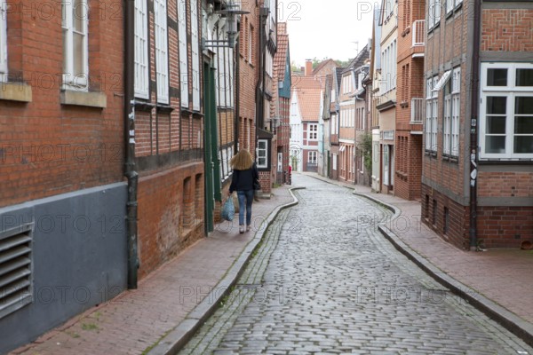 Narrow alley, Stade, Lower Saxony, Germany