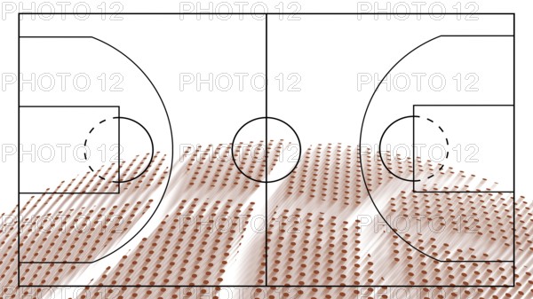 Basketball court background, Basketball Ball, White background