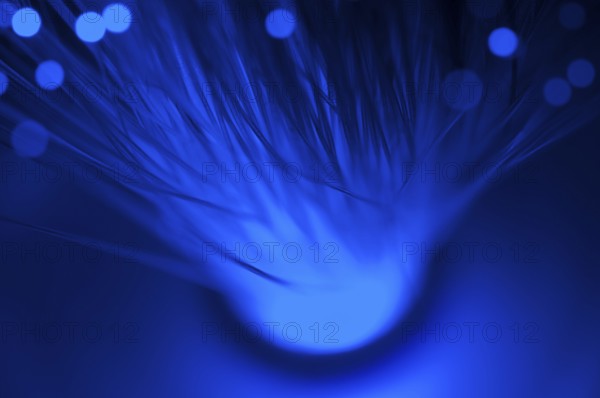 Blurry background with optical fibers