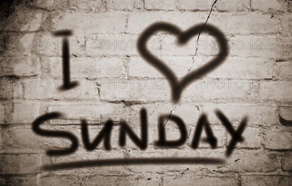 I Love Sunday Concept