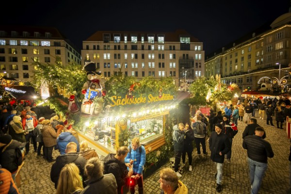 The Dresden Striezelmarkt is a Christmas market in Dresden. It has been held in Advent since 1434, usually on the Altmarkt square, and attracts an average of around two million visitors every year. It is the oldest certified Christmas market in Germany. Dresden, Saxony, Germany