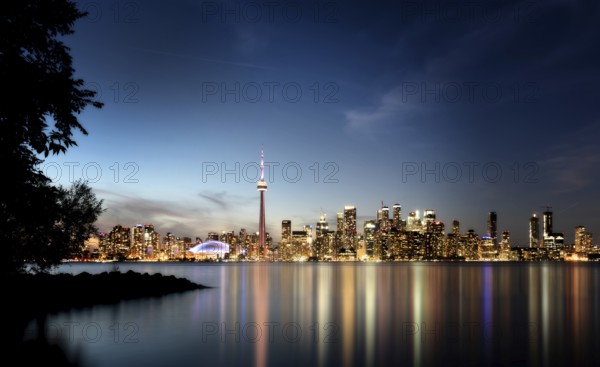 Toronto Downtown City skyline Ontario Canada Night