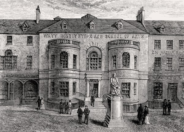 Watt Institution and School of Arts, Adam Square, Edinburgh, Scotland, 19th century