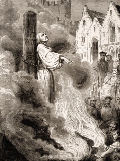 Michael Servetus or Miguel Servet, 1509 or 1511 –1553, a Spanish theologian, polymath, burning at the stake for heresy