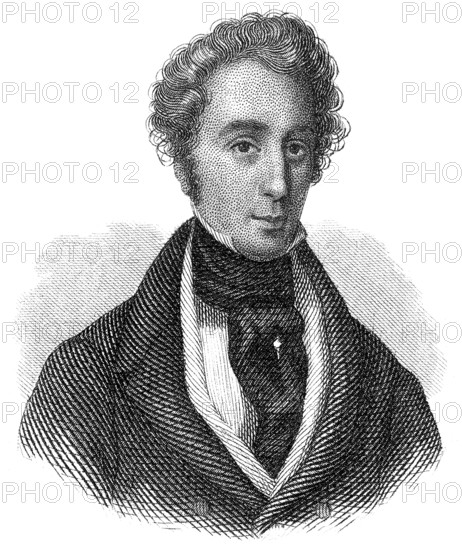 Portrait of Francisco de Paula Martínez de la Rosa y Berdejo, 1787 - 1862, Spanish statesman and dramatist, Portrait von Francisco de Paula Martínez de la Rosa Berdejo Gómez y Arroyo, 1787 - 1862, spanischer Dichter, Dramenautor, Politiker, Diplomat und Ministerpräsident Spaniens