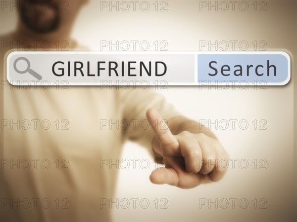 An image of a man who is searching the web after girlfriend