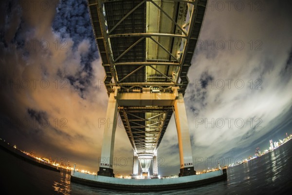 Night of Yokohama Bay Bridge (taken from Daikokufuto). Shooting Location: Yokohama-city kanagawa prefecture